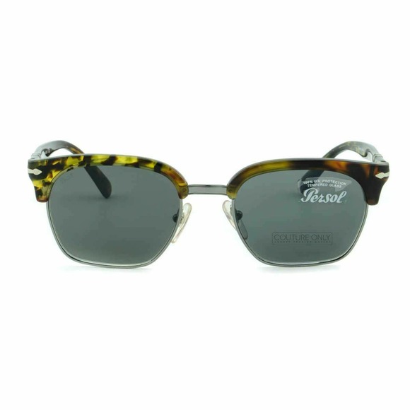 Persol Other - Persol Men Square Brown Tortoise Sunglasses PO3199S Gray Tempered Glass Lens